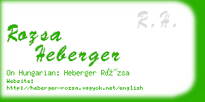 rozsa heberger business card